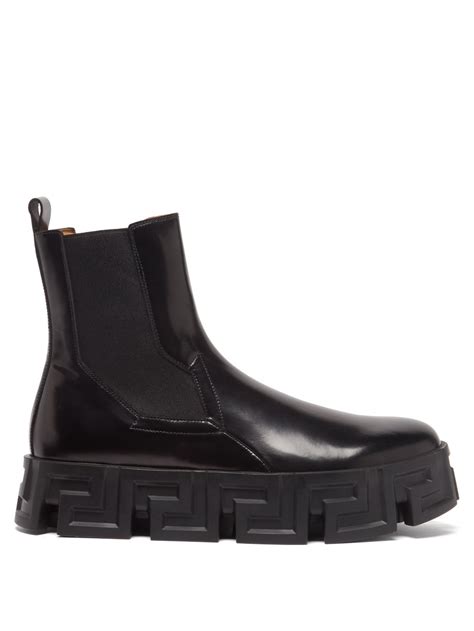 versace chunky sole chelsea boots|More.